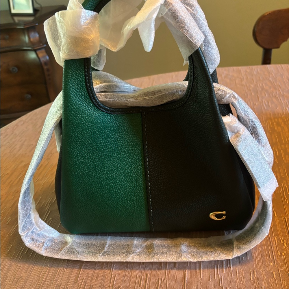 Coach Black and Green Modern Shoulder Bag